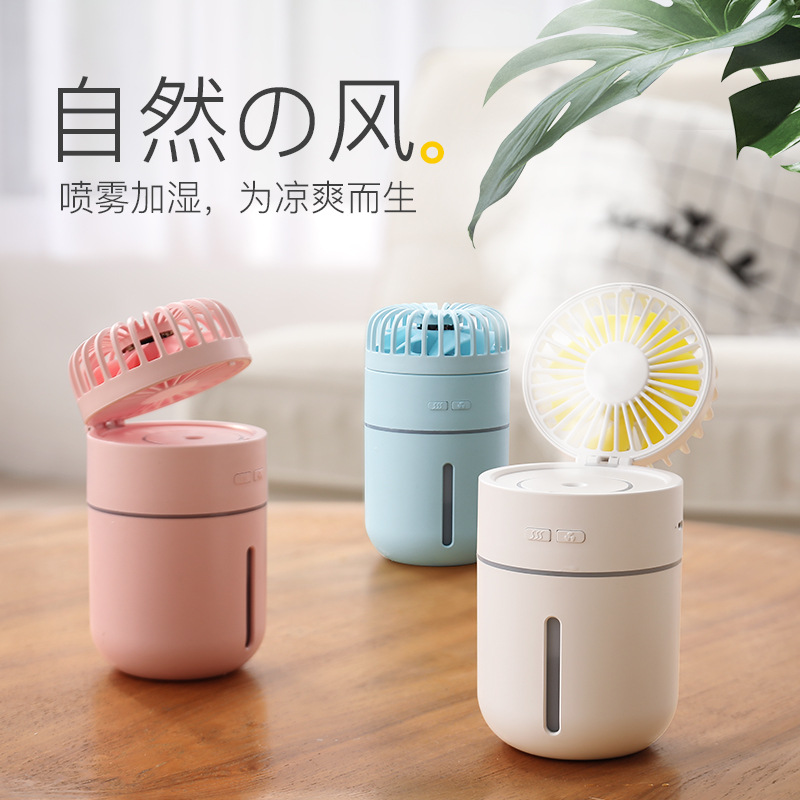 Villestar new desktop mini USB humidifying fan moisturizing spray fan t9 moistur